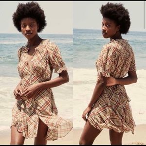 Doen silk plaid dress